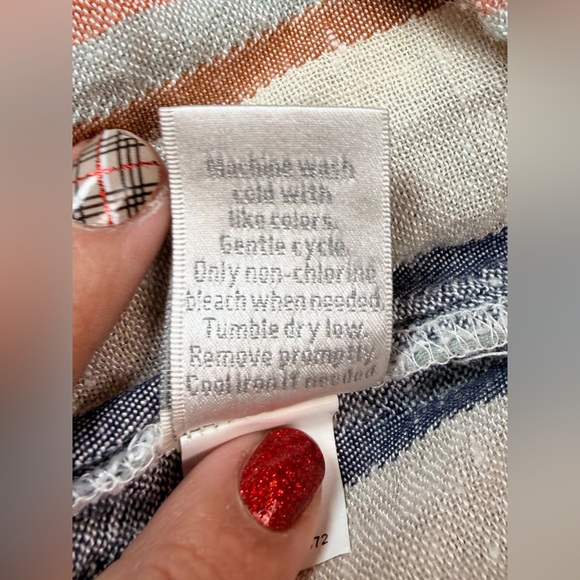 LC Lauren Conrad Off The Shoulder Striped Short Sleeve Top Size Small - Picture 8 of 10